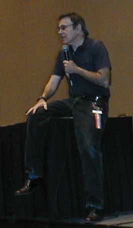 Walter Koenig relaxes during his panel.